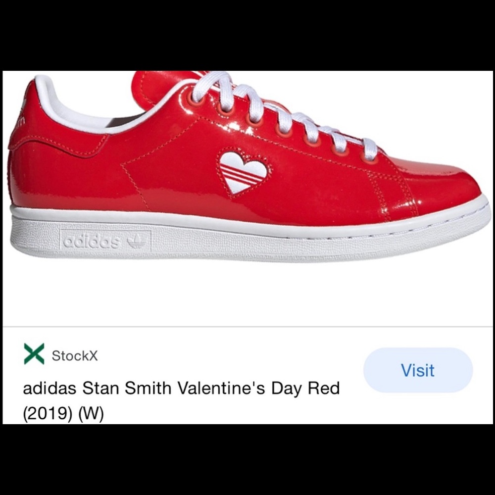 limited addition red Valentines Stan Smith adidas